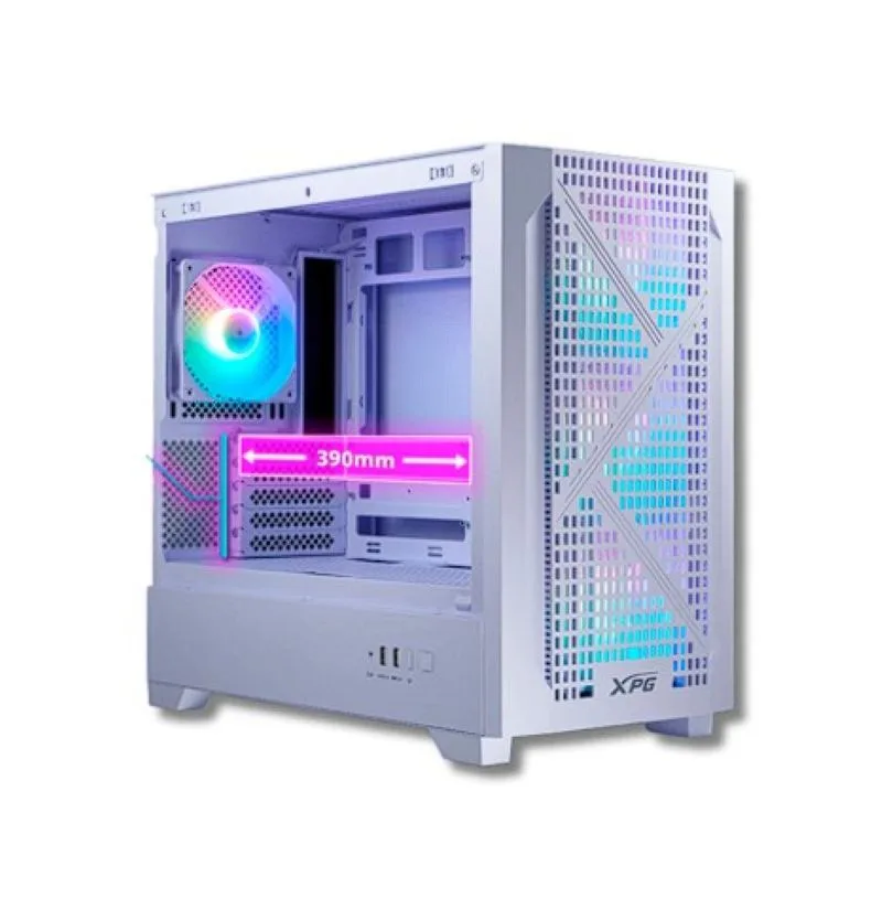 Gabinete Gamer Xpg Lander 300 Mid Tower White Lander 300 M-ATX White