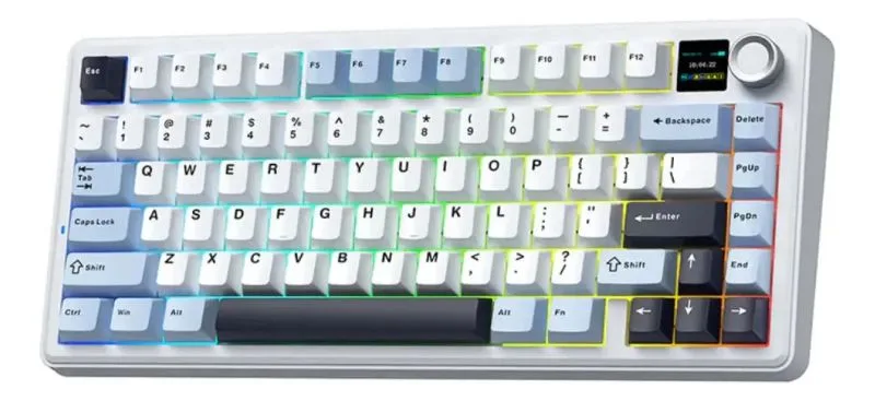 Perifericos Teclado Gamer AULA F75 Max Blue White Purple Inalambrico 75% AULA F75 75% Sw Reaper