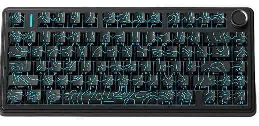 Perifericos Teclado Gamer AULA F75 He Negro Contour Inalam. 75% RGB F75 He Seiya Trimodo 75%