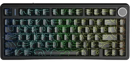 Perifericos Teclado Gamer AULA F75 He Negro Contour Inalam. 75% RGB F75 He Seiya Trimodo 75%