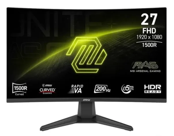Monitor 27 MSI MAG 27" 200HZ CURVO MAG 276CF E20 200HZ 0.5MS