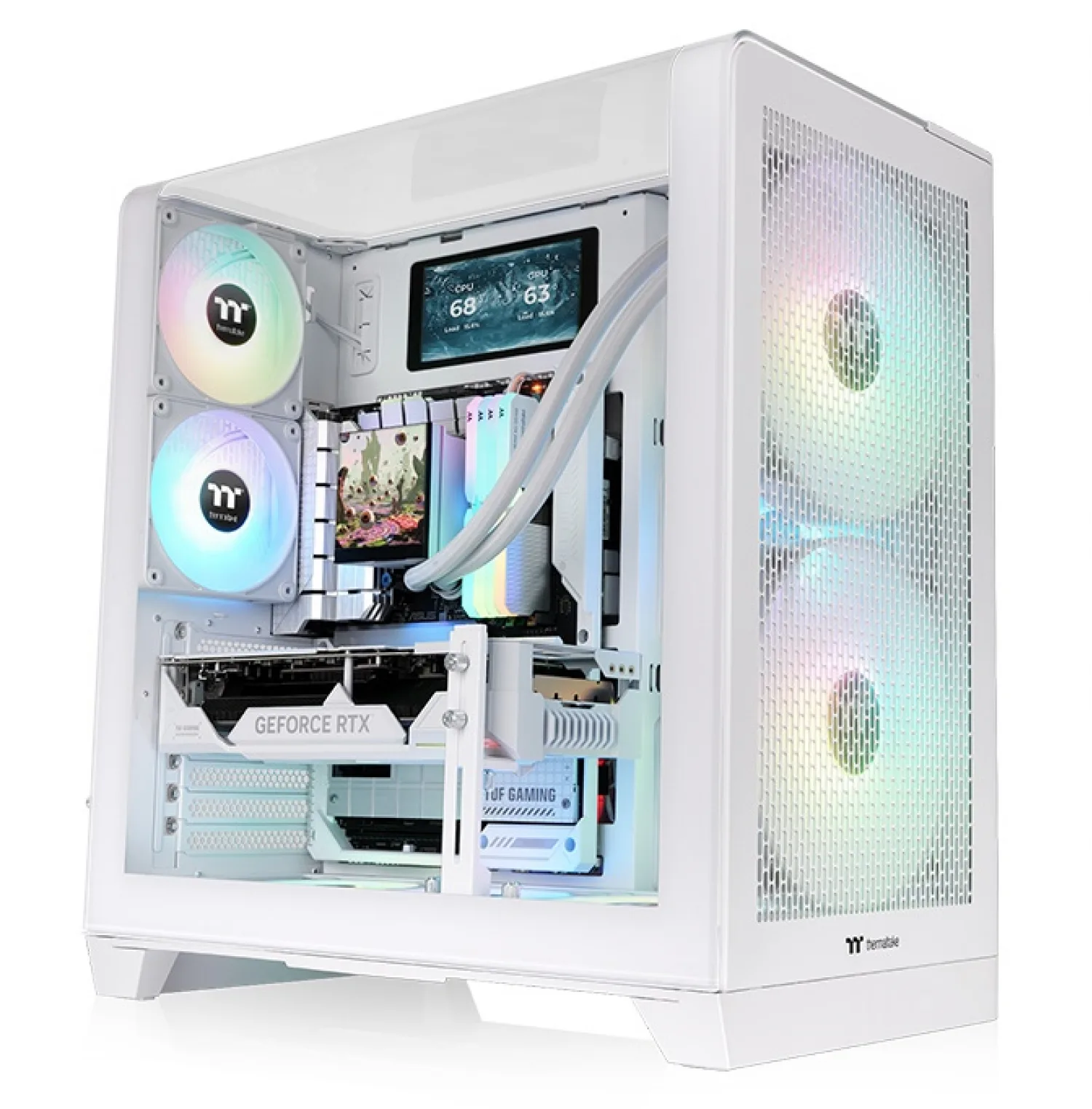Gabinete Thermaltake View 390 Air Snow White Tempered Glass — foto 11
