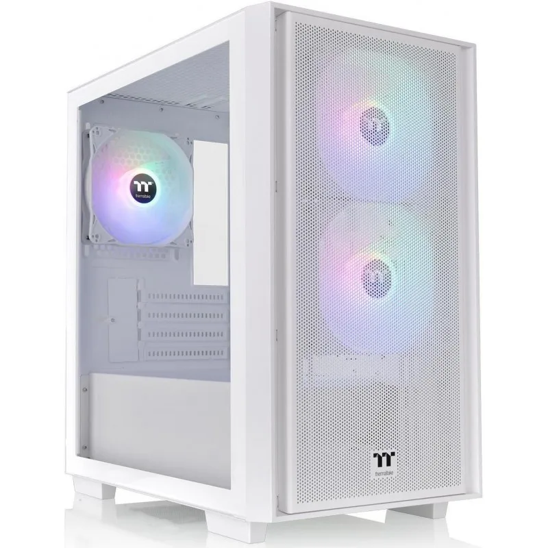 Gabinete Gamer Thermaltake Versa H16 Tg Argb Snow White Temp Glass