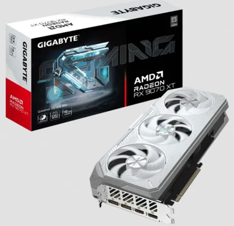 PLACA DE VIDEO GIGABYTE  RADEON RX 9070XT GAMING OC ICE 16GB