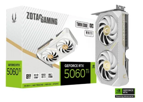Placa De Video Zotac Rtx5060ti 8gb Twin Edge Oc White