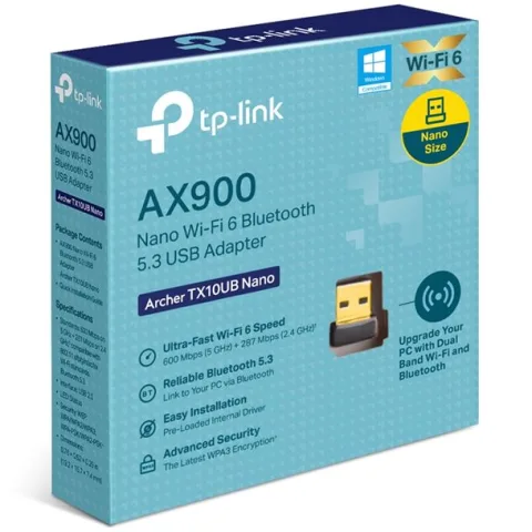 Placa De Red/Sonido/Bluetooth Repetidor Wifi TP-LINK AX900 NANO WIFI BLUETOOTH AX900 WIFI 6 / BLUETOOTH