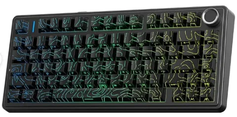 Perifericos Teclado Gamer AULA F75 He Negro Contour  Magnetico Inalam. 75% RGB F75 He Seiya Trimodo 75%
