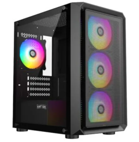 Gabinete Gamer RAPTOR INFINITY MESH INFINITY MESH TG  FAN X4